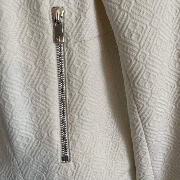 AXARA PARIS motorcycle jacket in White. SIZE:12 (US)(Label:44 FRENCH) (NO TAG) - Picture 3 of 4